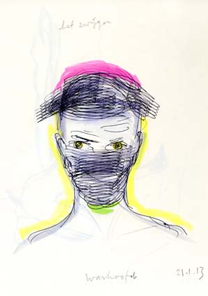 2013_zwijgend warhoofd_schets_k